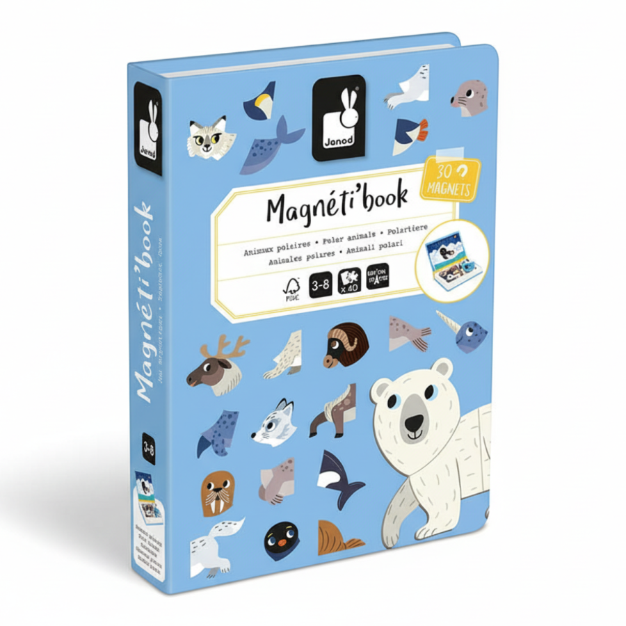 Magnetyczna układanka Zwierzęta polarne Magnetibook / Janod
