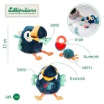 Przytulanka aktywizująca wielofunkcyjna głodny Tukan Pablo 9 m+ / Lilliputiens