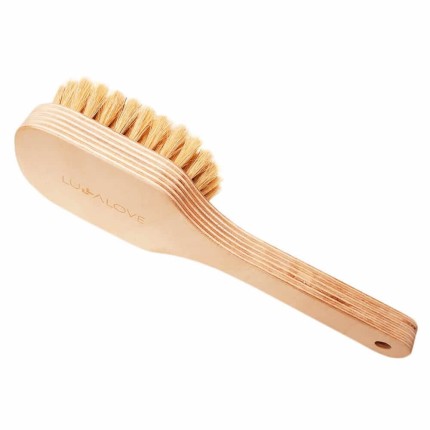 Szczotka do ciała z rączką - średnia twardość / Lullalove