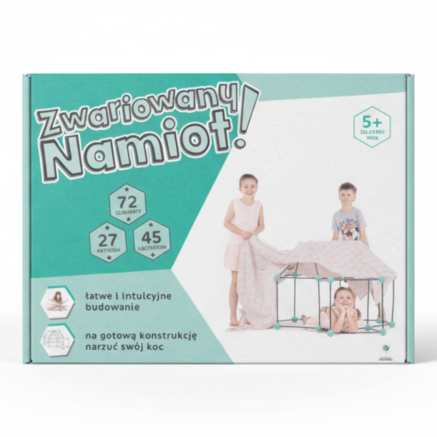 Zwariowany Namiot szaro-zielony / Kolorowe Baloniki