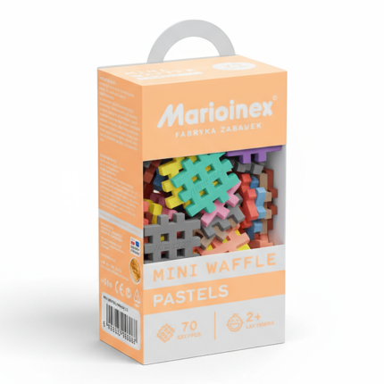 Klocki waffle MINI pastel 70 szt. / Marioinex