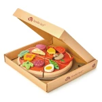 Drewniana pizza z dodatkami na rzepy / Tender Leaf Toys