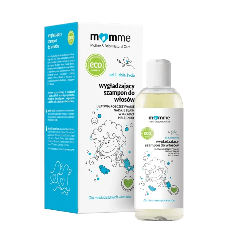 Wygładzający szampon do włosów, 150 ml / MomMe