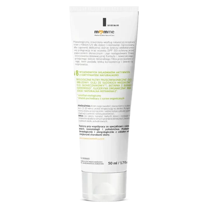 Ochronny parasol od słonka, krem przeciwsłoneczny z filtrem SPF 50, 50 ml /MomMe