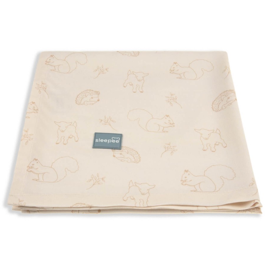 Bambusowy Vintage Animals Cream - 3 w 1 chusta, otulacz i kocyk / Sleepee