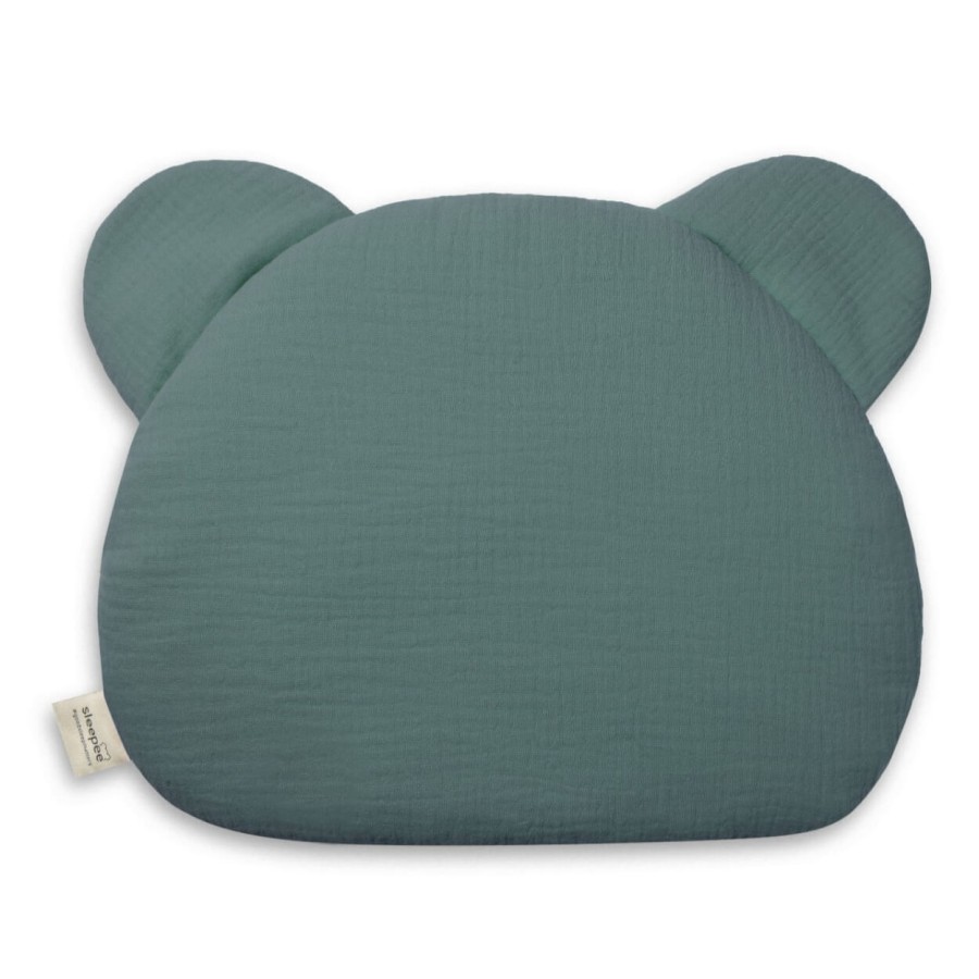 Misiowa poduszka muślinowa - Ocean Green / Sleepee