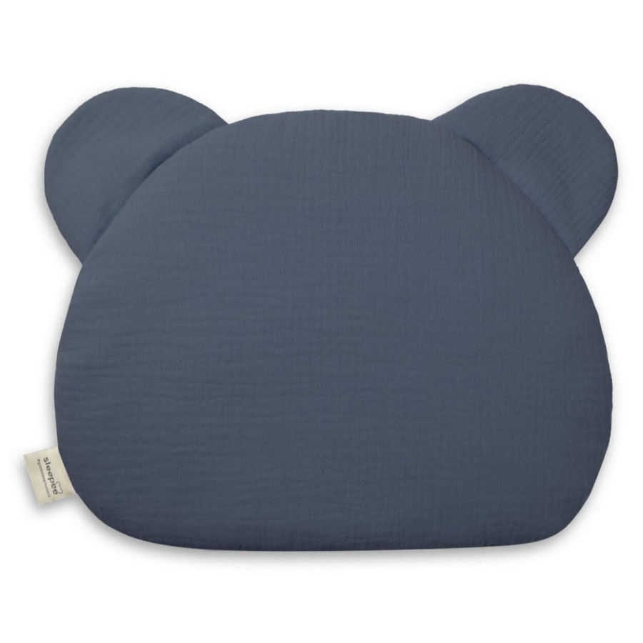 Misiowa poduszka muślinowa - Petrol / Sleepee