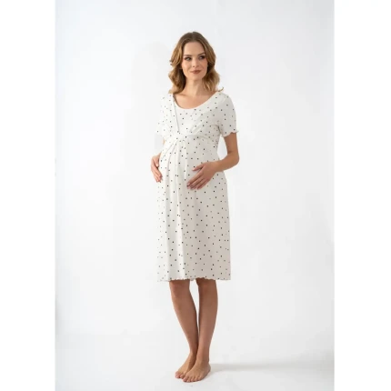 Koszula Classic z krótkim rękawem - biała w czarne kropki / Cool Mama