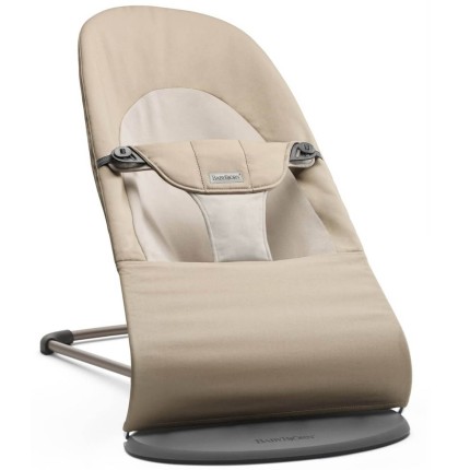 BABYBJORN - leżaczek BALANCE SOFT WOVEN JERSEY, khaki - beige