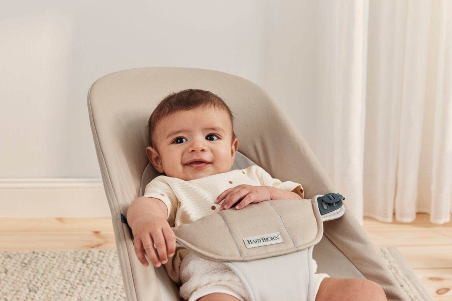 BABYBJORN - leżaczek BALANCE SOFT WOVEN JERSEY, khaki - beige