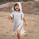 Bambusowe ponczo kąpielowe - Bear / Patulove