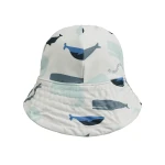 Letni kapelusz UV Josefine: Whales, Cloud blue / Liewood