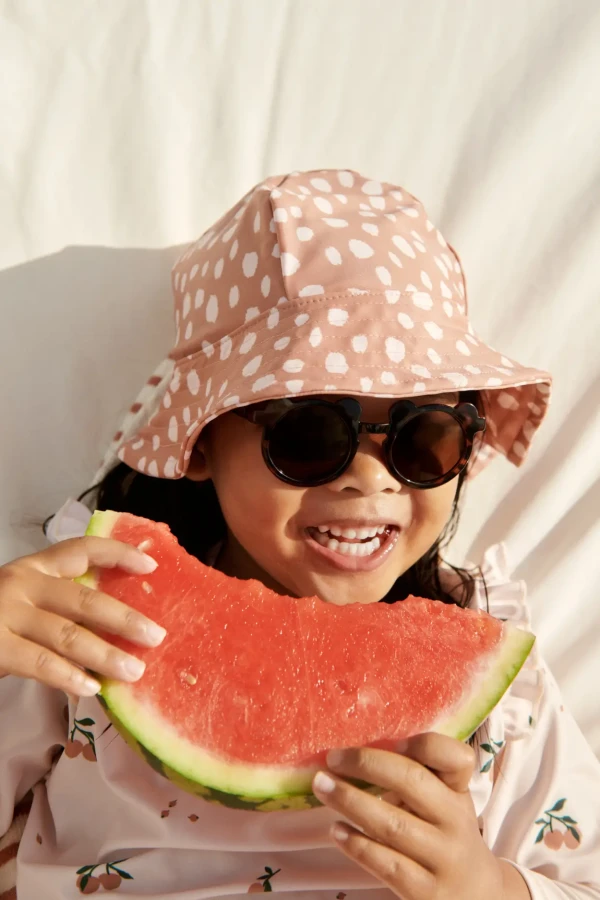 Letni kapelusz UV Josefine: Whales, Cloud blue / Liewood