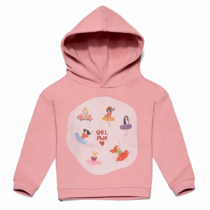 Bluza GRL POWER - jasny brudny róż / Manufaktura Falbanek