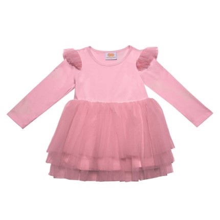 Sukienka ANGEL - jasny brudny róż / Manufaktura Falbanek