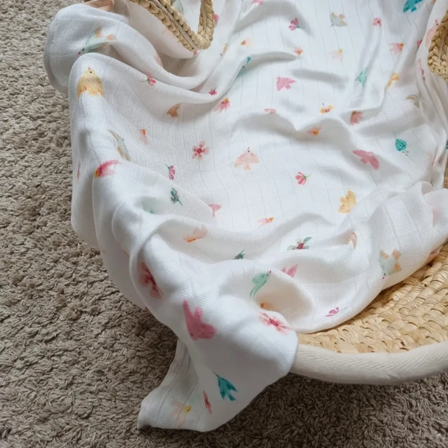 Otulacz kocyk bambusowy BIRDS / Layette