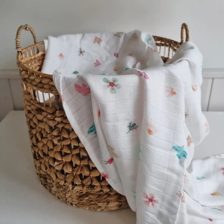 Otulacz kocyk bambusowy BIRDS / Layette