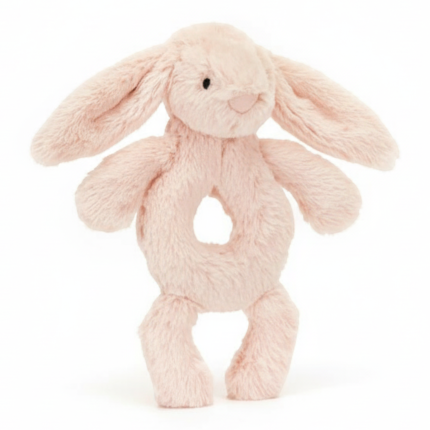 Króliczek grzechotka 18 cm - pudrowy róż / Jellycat