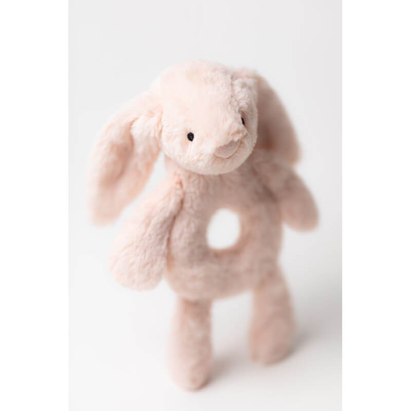 Króliczek grzechotka 18 cm - pudrowy róż / Jellycat