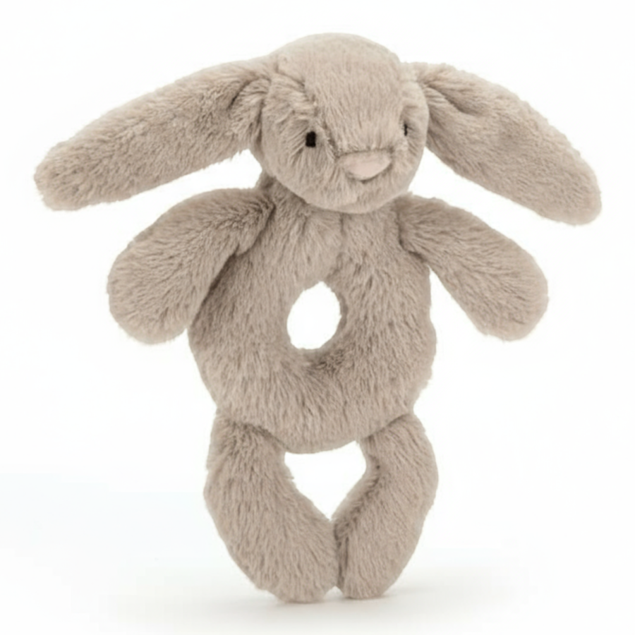 Króliczek grzechotka 18 cm - beżowy / Jellycat