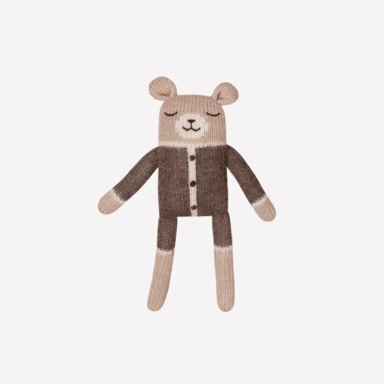 Dziergany miś z wełny alpaki - mocha romper / Main Sauvage