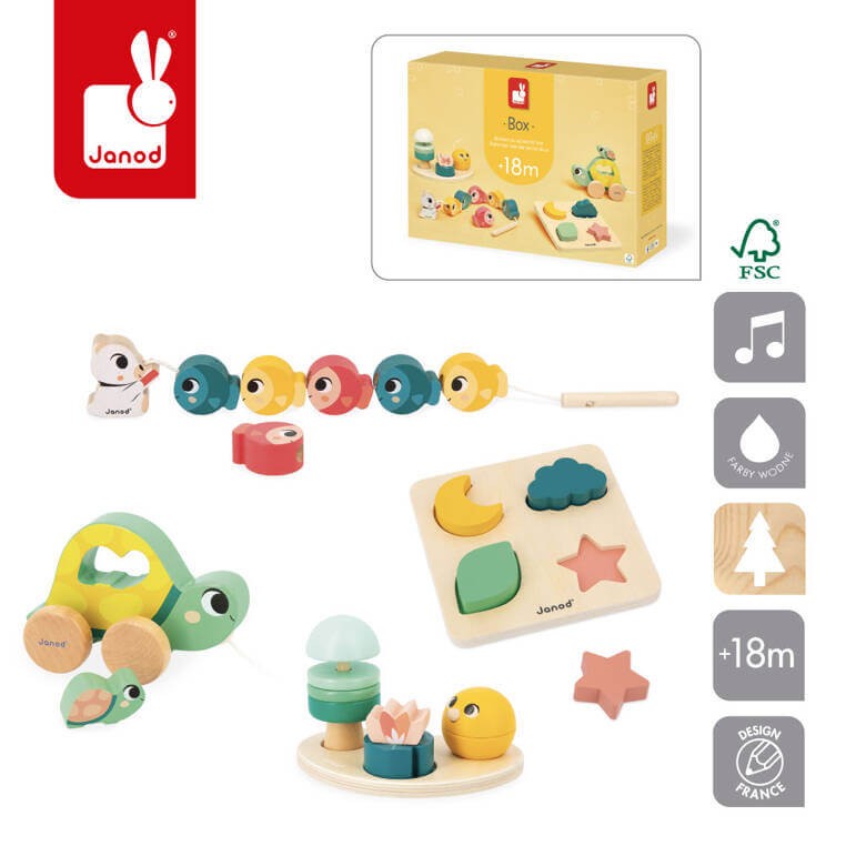 Zestaw zabawek edukacyjnych Box 18m+ / Janod