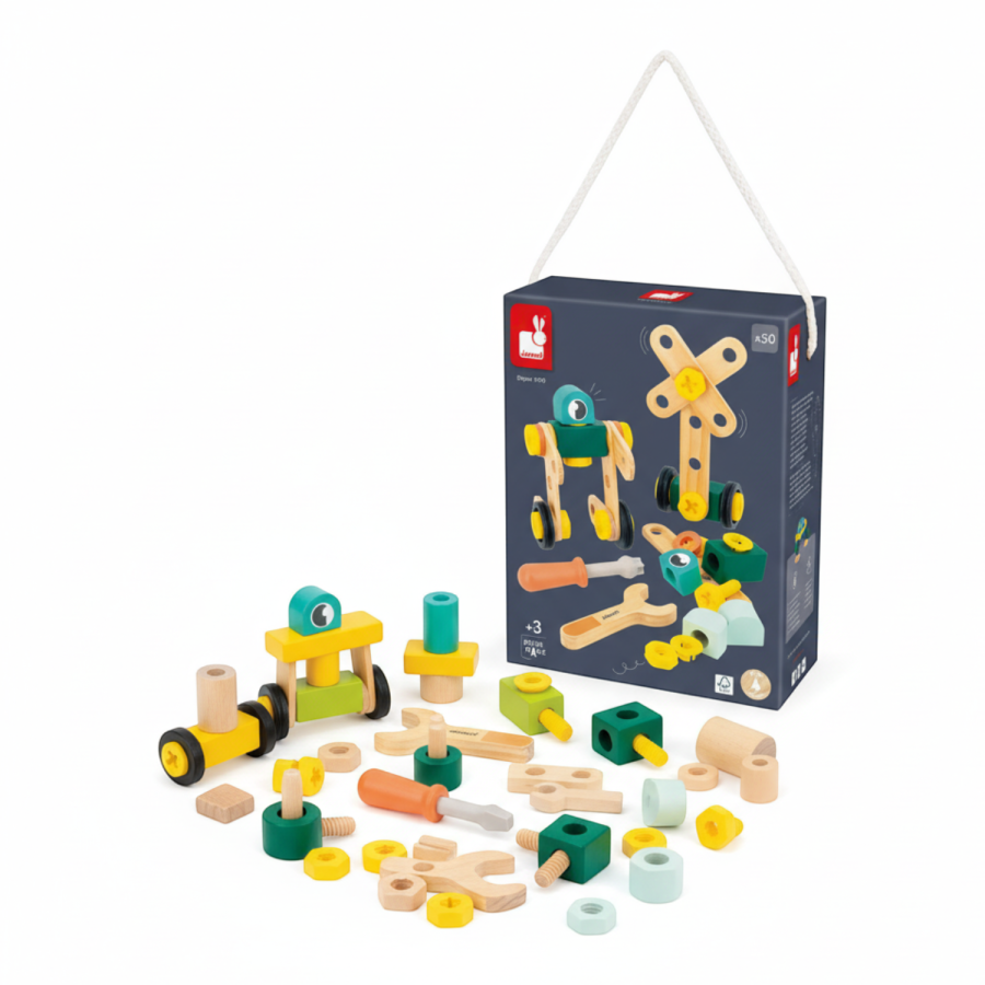 Zestaw konstruktora 50 elementów Brico'kids 3+ / Janod