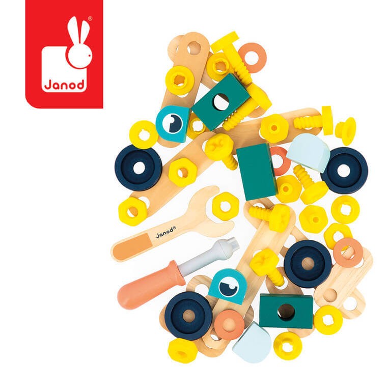 Zestaw konstruktora 50 elementów Brico'kids 3+ / Janod