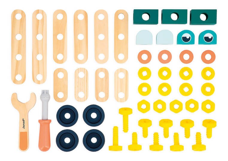 Zestaw konstruktora 50 elementów Brico'kids 3+ / Janod