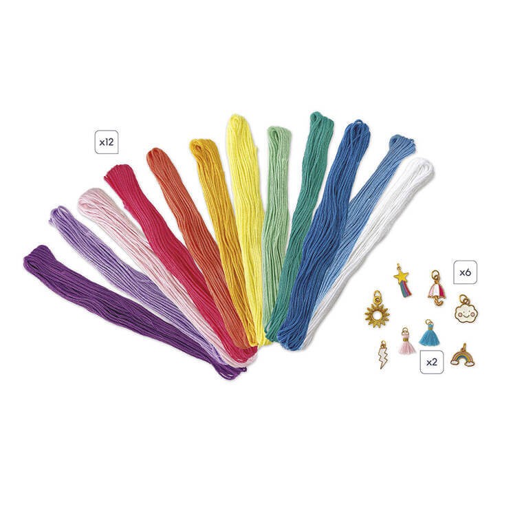 Zestaw kreatywny do tworzenia biżuterii Tęczowe bransoletki 30 szt. 8+ / Janod