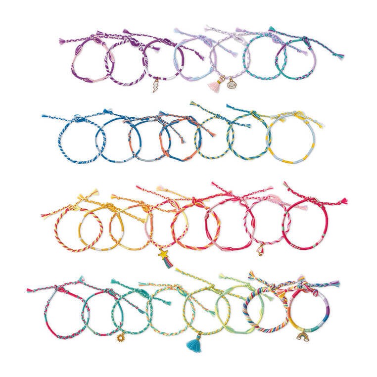 Zestaw kreatywny do tworzenia biżuterii Tęczowe bransoletki 30 szt. 8+ / Janod