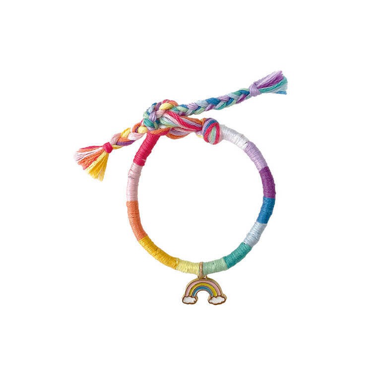 Zestaw kreatywny do tworzenia biżuterii Tęczowe bransoletki 30 szt. 8+ / Janod