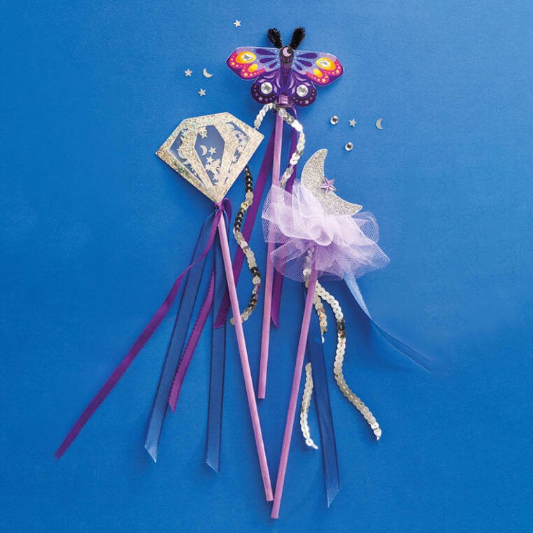 Zestaw kreatywny 3 różdżki do samodzielnego wykonania Magic School 7+ / Janod