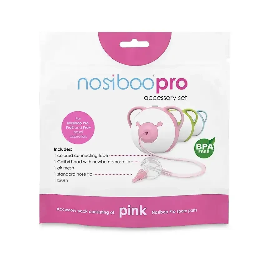 Zestaw akcesoriów do aspiratora Nosiboo Pro - różowy / Nosiboo