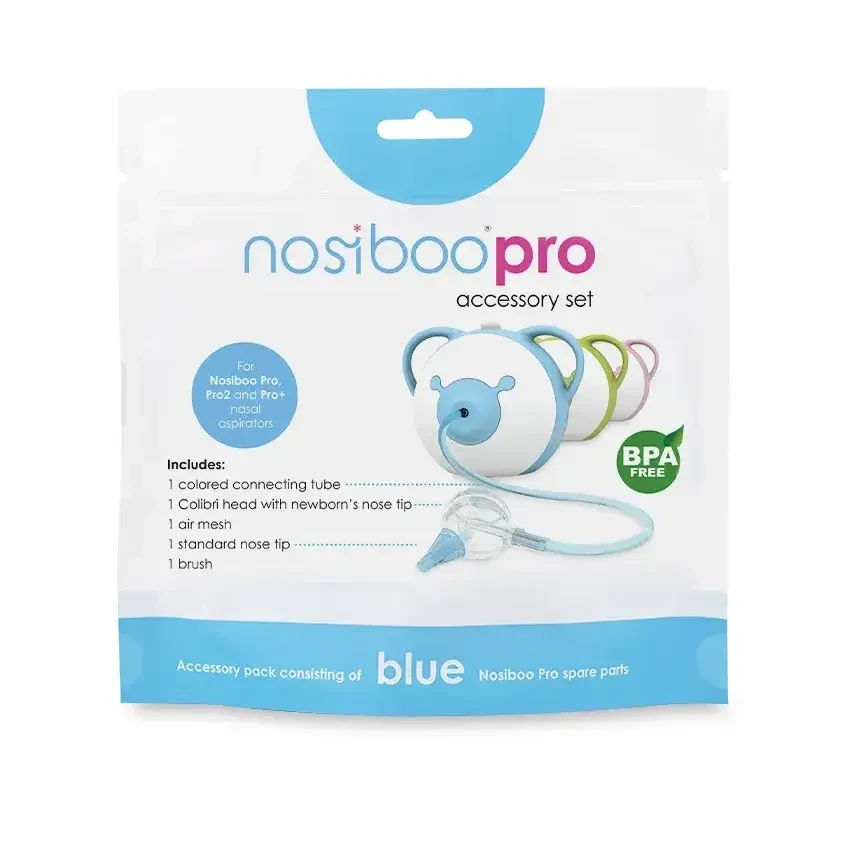 Zestaw akcesoriów do aspiratora Nosiboo Pro - niebieski / Nosiboo