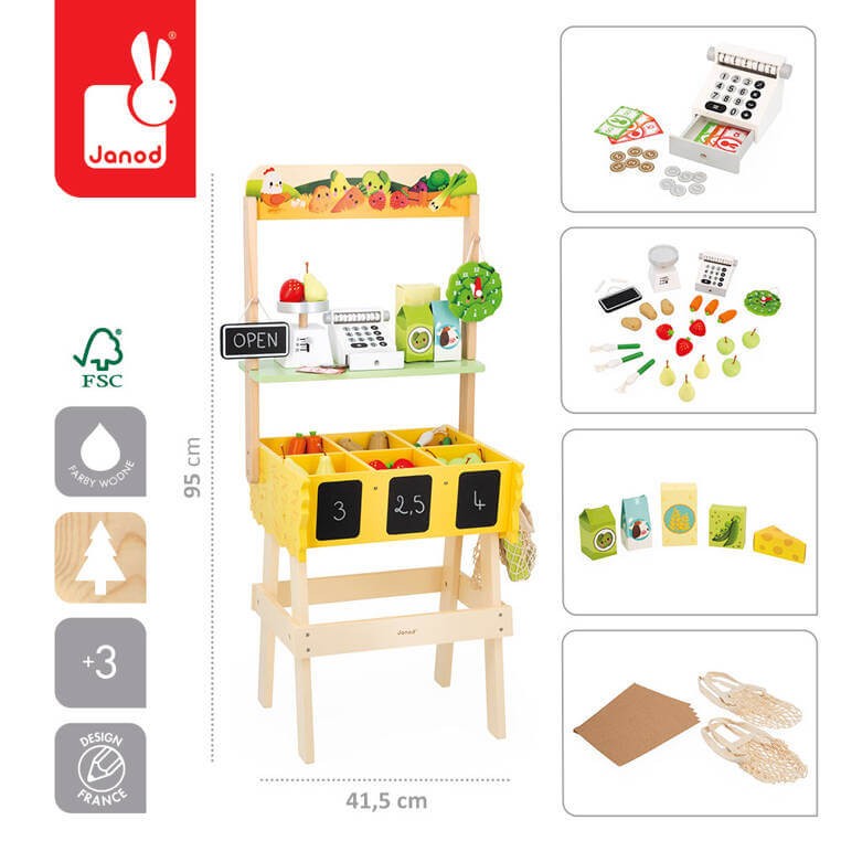 Duży sklep warzywniak Farma 3+ / Janod