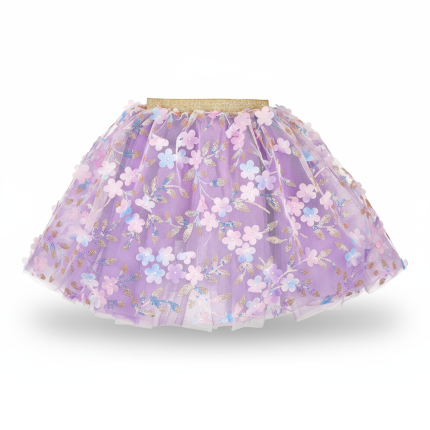 Kostium spódniczka tiulowa fioletowa w kwiatki Felin 3-5 lat / Souza!