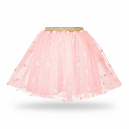 Kostium spódniczka tiulowa różowa w kwiatki Emi 3-5 lat / Souza!