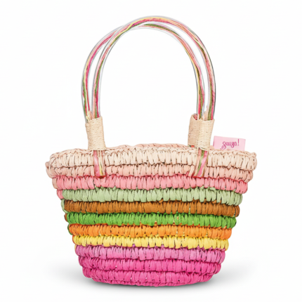 Torebka dla dzieci słomkowa wielokolorowe paski Alivia / Souza!
