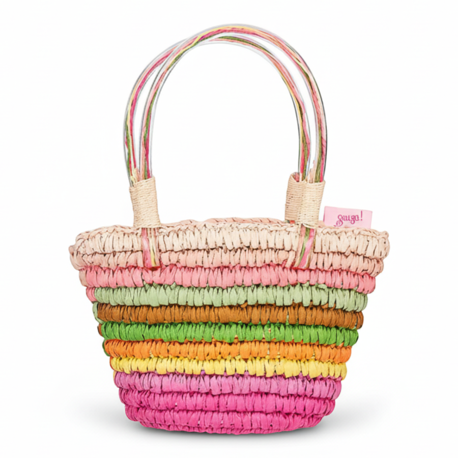 Torebka dla dzieci słomkowa wielokolorowe paski Alivia / Souza!