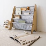 Stojak na Książki Recycled Gingham Blue / 3 Sprouts