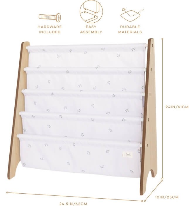 Stojak na Książki Recycled Blueberry Ivory / 3 Sprouts