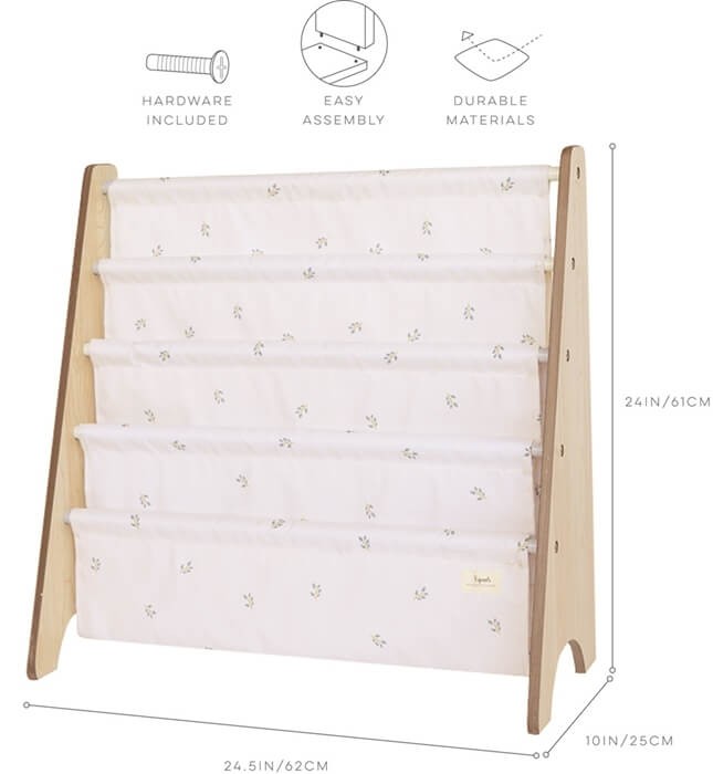 Stojak na Książki Recycled Blueberry Taupe / 3 Sprouts