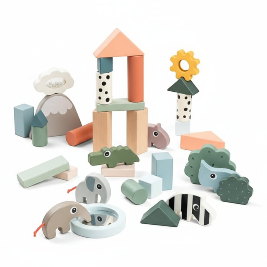 Zestaw Klocków do Zabawy 34 szt. Deer Friends / Done by Deer