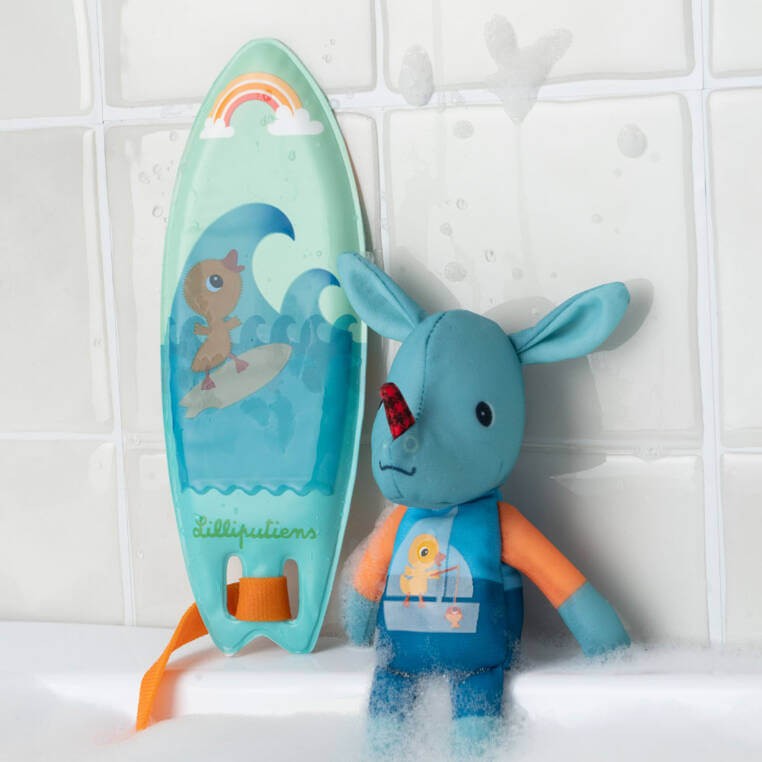 Magiczna przytulanka do kąpieli surfer Smok Joe 12 m+ / Lilliputiens