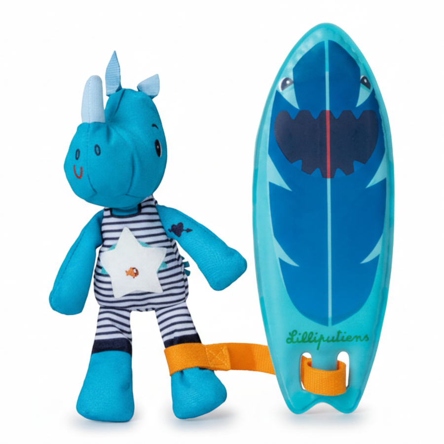 Magiczna przytulanka do kąpieli surfer Nosorożec Marius 12 m+ / Lilliputiens
