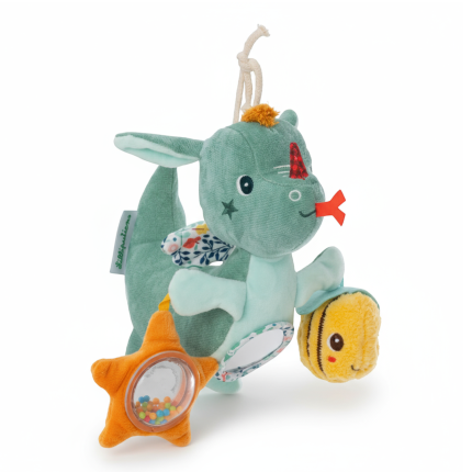 Wielofunkcyjna przytulanka do powieszenia Smok Joe 3 m+ / Lilliputiens