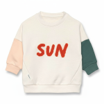 Bluza z bawełny organicznej GOTS Little Gang Sun milky / Lassig