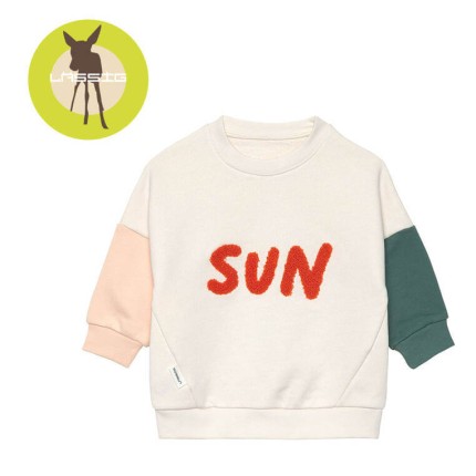 Bluza z bawełny organicznej GOTS Little Gang Sun milky / Lassig