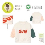 Bluza z bawełny organicznej GOTS Little Gang Sun milky / Lassig